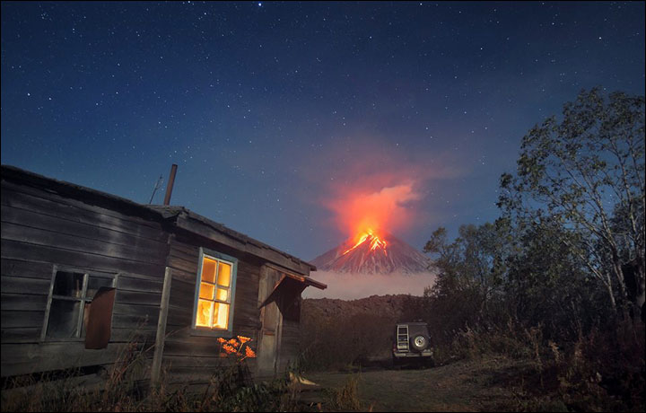 آتشفشان Klyuchevskaya Sopka - نارون اکوتور