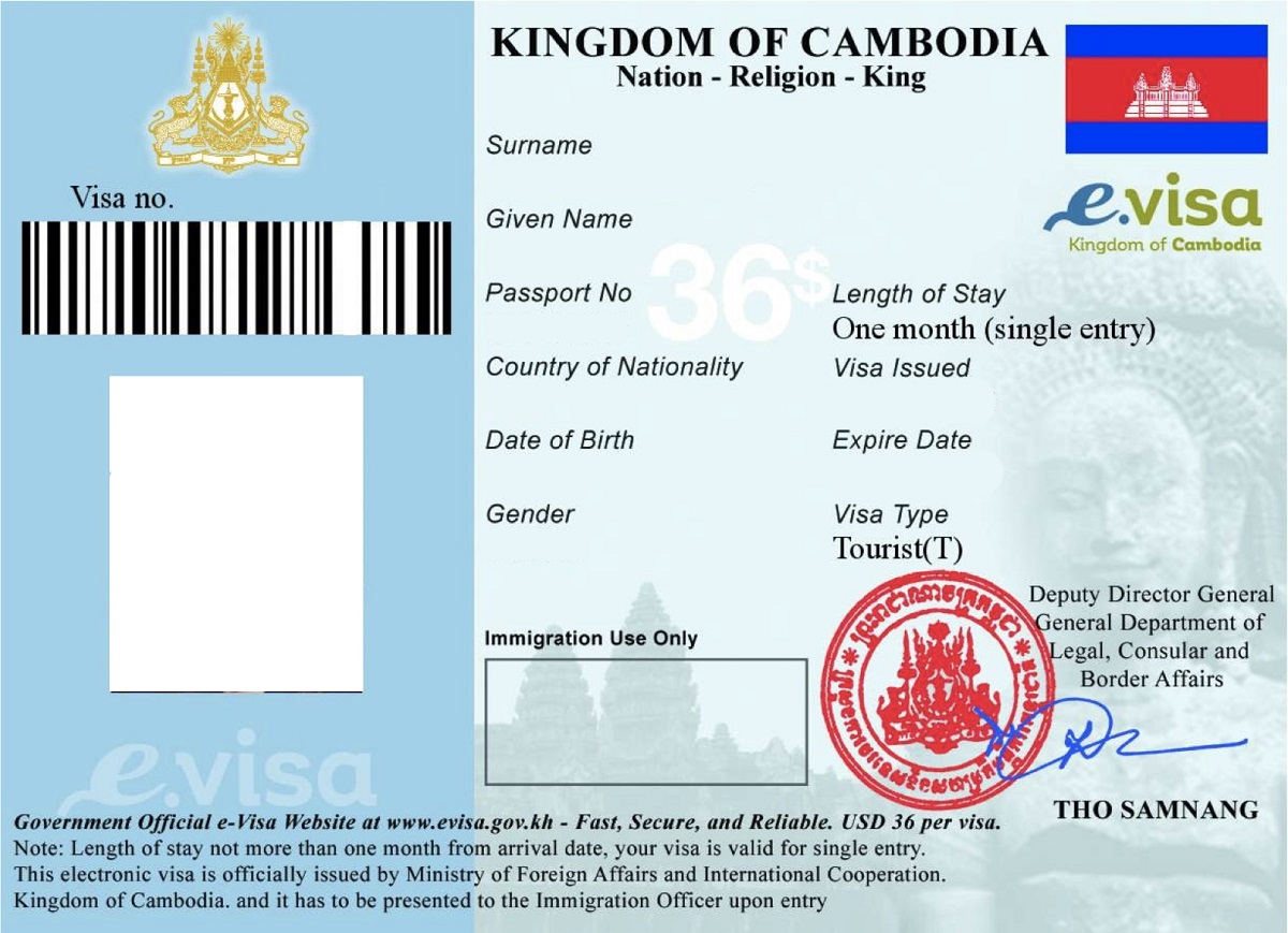 هزینه ویزای توریستی کامبوج